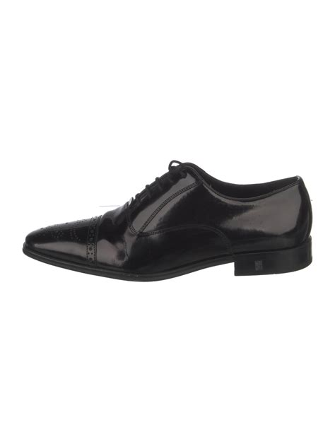 versace leather oxfords